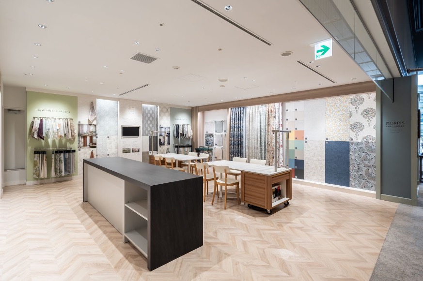 サンゲツ品川ショールーム。インテリアアイテムやコーディネート例を展示しているショールームが全国各所にある